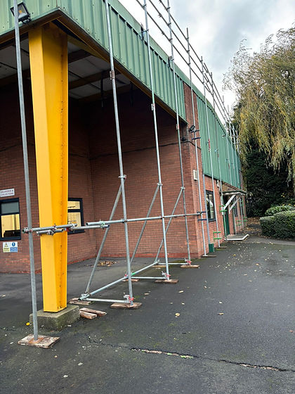 Temporary roof scaffolding installed by DR Access