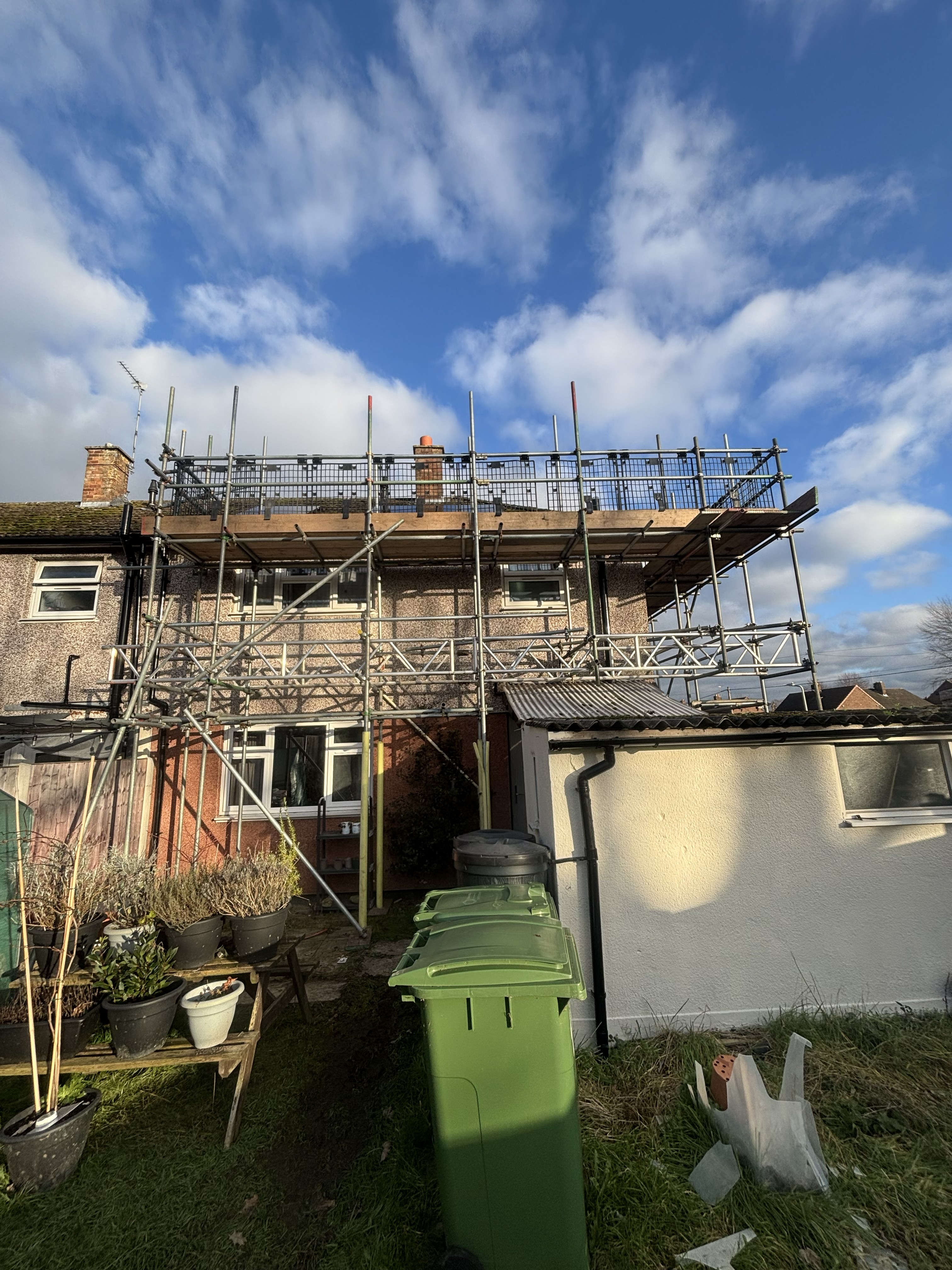 Scaffold access installed for restricted repair work