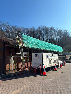 Temporary roof scaffold structure by DR Access